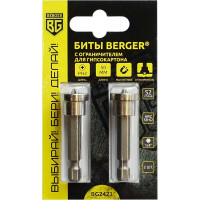 Биты для гипсокартона PH2, 50 мм, 2 шт, S2 Berger BG BG2423