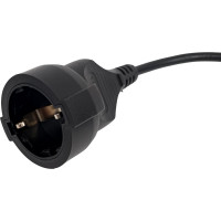 Удлинитель LANMASTER вилка C14 - розетка Schuko, 3x0.75, 220В, 10А, черный, 0.2 метра LAN-PPS/14-0.2-BK