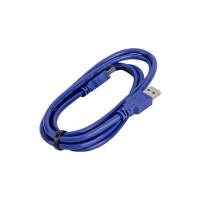 Кабель USB Cablexpert 3.0 AM/AM 1.8м медь, экран синий пакет CCP-USB3-AMAM-6
