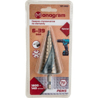 Сверло ступенчатое спиральное по металлу Special (6-39 мм; 12 ступеней; Р6М5) Monogram 101-033