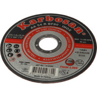 Диск отрезной по нержавеющей стали 115х1х22 мм INOX Karbosan KAR-910380