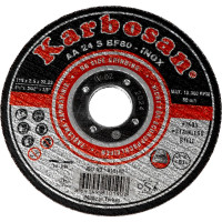 Диск отрезной по нержавеющей стали 115х2.5х22 мм INOX Karbosan KAR-910190