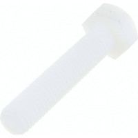 Болт с шестигранной головкой DINFIX DIN 933, полн. резьба, полиамид (пластик), М8x40, 10 шт. 00-00001253