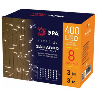 Светодиодная новогодняя гирлянда ЭРА теплый белый, 400 LED, IP20 ЕNIG-400W Б0051873