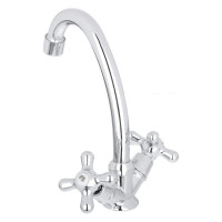 Смеситель для кухни СоюзКран поворотный излив 20 см, керамический кран-буксы 1/2, хром, цинк SK01-T204 567-063