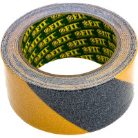 Клейкая противоскользящая лента FIT черно-желтая, 50 мм х 5 м 11971