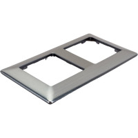 Рамка Legrand Valena LIFE  "Сталь".2-постовая универсальная 754152