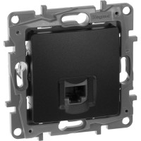 Компьютерная розетка Legrand Etika Антрацит RJ45, категория 5е UTP 672641