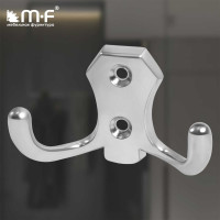 Крючок MF H5505E, AL, 2-х рожковый, матовый хром 973621v
