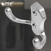 Крючок MF H5505E, AL, 2-х рожковый, матовый хром 973621v