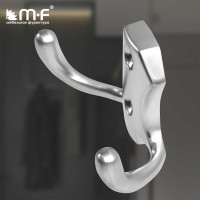 Крючок MF H5505E, AL, 2-х рожковый, матовый хром 973621v