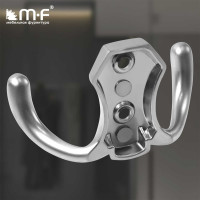 Крючок MF H5505E, AL, 2-х рожковый, матовый хром 973621v