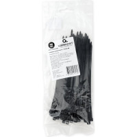 Пластиковые стяжки Cablexpert 150 мм х 3.6 мм, чёрные, 100 шт. NYT-150x3.6B