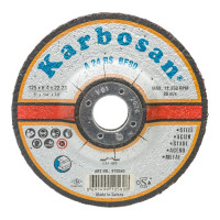 Диск шлифовальный по металлу 125х6.4х22 мм Karbosan KAR-910560