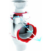 Сифон WIRQUIN NEO AIR с выпуском 1 1/4х40 мм и гофротрубой L800 мм., 40х40/50 мм 30987079