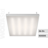 Светодиодная панель Wolta для потолка Грильято, мощность 36Вт, 4000К Дневной свет, IP40, матовый рассеиватель, световой поток 4100 Лм, артикул ДВО12-36-001-4К