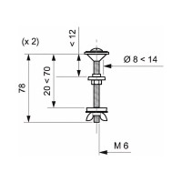 Набор крепежных болтов для унитаза Wirquin 10717334