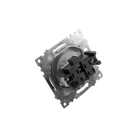 1-клавишный выключатель STEKKER с индикатором механизм GLS10-7101-01, 10А, Катрин, белый 39299