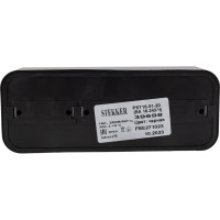 3-местная розетка STEKKER с заземлением PST16-51-20 RA 16-343-Ч, пластик АВС, 16А, IP20, черный 39698