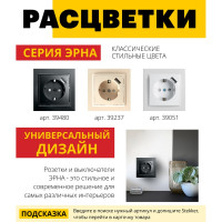 1-местная розетка STEKKER с заземлением и с USB, PST16-9011-03, с защитной шторкой, серия Эрна, черный 39480