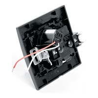 1-местная розетка STEKKER с заземлением и с USB, PST16-9011-03, с защитной шторкой, серия Эрна, черный 39480