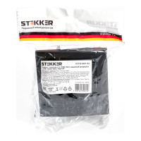 1-местная розетка STEKKER с заземлением и с USB, PST16-9011-03, с защитной шторкой, серия Эрна, черный 39480