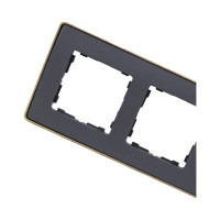 Декоративная рамка Simon, 4 поста, Select, S82 Detail, графит-латунь 8201640-247