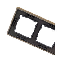 Декоративная рамка Simon, 4 поста, Select, S82 Detail, графит-латунь 8201640-247