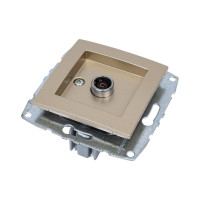 Механизм Tv розетки MONO ELECTRIC L/D, с экраном, титан 500-002205-138