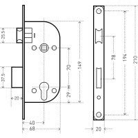 Врезной замок с ручками Аллюр ЗВ4-70.06 AS состаренное серебро 10572