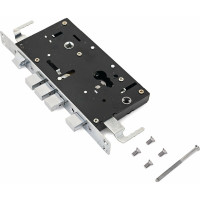 Врезной замок без ручек для металлических дверей Аллюр ЗВ1-09АТМ-L (левый; автоматический; без цилиндрового механизма) 1560