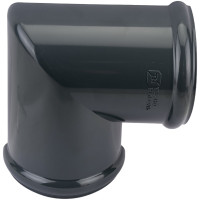 Угол желоба Технониколь (ПВХ; 90 градусов; серый; 1 шт) TN425860
