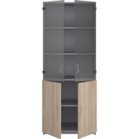 Шкаф со стеклом Комфорт-Питер Бюджет 402651, 402879, 402655, 402670, 096 Дуб Сонома/серый 2553.030.091