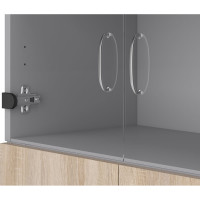 Шкаф со стеклом Комфорт-Питер Бюджет 402651, 402879, 402655, 402670, 096 Дуб Сонома/серый 2553.030.091