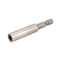 Адаптер нержавеющий магнитный для бит (60 мм; 1/4") NOVOCRAFT BH060SS14001