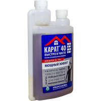 Кислотный концентрат для удаления строительных загрязнений Карат 40 очиститель после ремонта, 1 л с дозатором 4607002304271