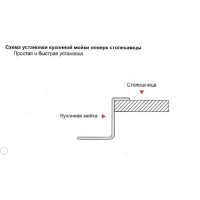 Кухонная мойка из нержавеющей стали WISENT с PVD покрытием/WW34050В WS34050B/WGER019B