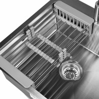 Комплект кухонная мойка из нержавеющей стали WISENT с коландером WGS35050/WGER013/W302644