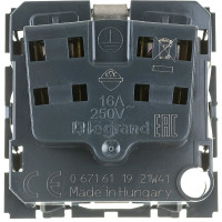 Розетка Legrand 2К+З немецкий стандарт винтовые зажимы Программа Celiane 067161
