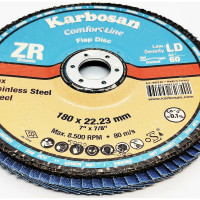 Диск лепестковый INOX 180х22 мм низкой плотности Karbosan KAR-982740