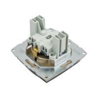 Механизм розетки MONO ELECTRIC L/D, с заземлением, с крышкой, титан 500-002221-118