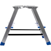 Стремянка STAIRS алюминиевая двухсторонняя с мини-платформой 2 ступени AMP202