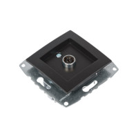 Механизм проходной TV розетки MONO ELECTRIC L/D, с экраном, графит 500-002005-137