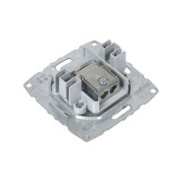 Механизм проходной TV розетки MONO ELECTRIC L/D, с экраном, серебро 500-002105-137