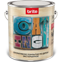 Декоративное покрытие по дереву BRITE FLEXX экстерьерное беленый дуб, ведро 2,7 л 212454