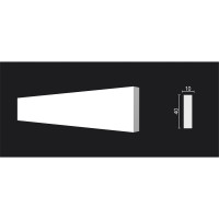 Стеновой молдинг Decor-Dizayn ударопрочный влагостойкий под покраску 40Х10Х2000 мм DD620