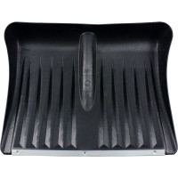 Снеговая лопата из морозостойкого пластика с оцинкованной планкой ON 495х400 мм, 32 мм, черная 24-01-018