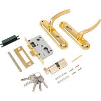 Врезной замок с ручкой Стандарт GP (вертушка; латунь) 4858