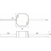 Блок питания AcTEC 24В, 12Вт, IP65, 0.5A, 50x48x24мм MINI24V/12W
