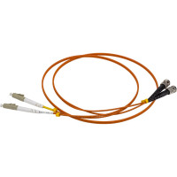 Волоконно-оптический патч-корд Hyperline FC-D2-50-LC/PR-ST/PR-H-1M-LSZH-OR (шнур) MM 50/125 27933